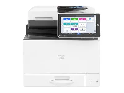 Ricoh IM C300F - Multifunktionsprinter - farve - laser - A4 (210 x 297 mm) (original) - A4 (medie) - op til 30 spm (kopiering) - op til 30 spm (udskriver) - 250 ark - 33.6 Kbps - USB, Gigabit LAN, USB vært, NFC