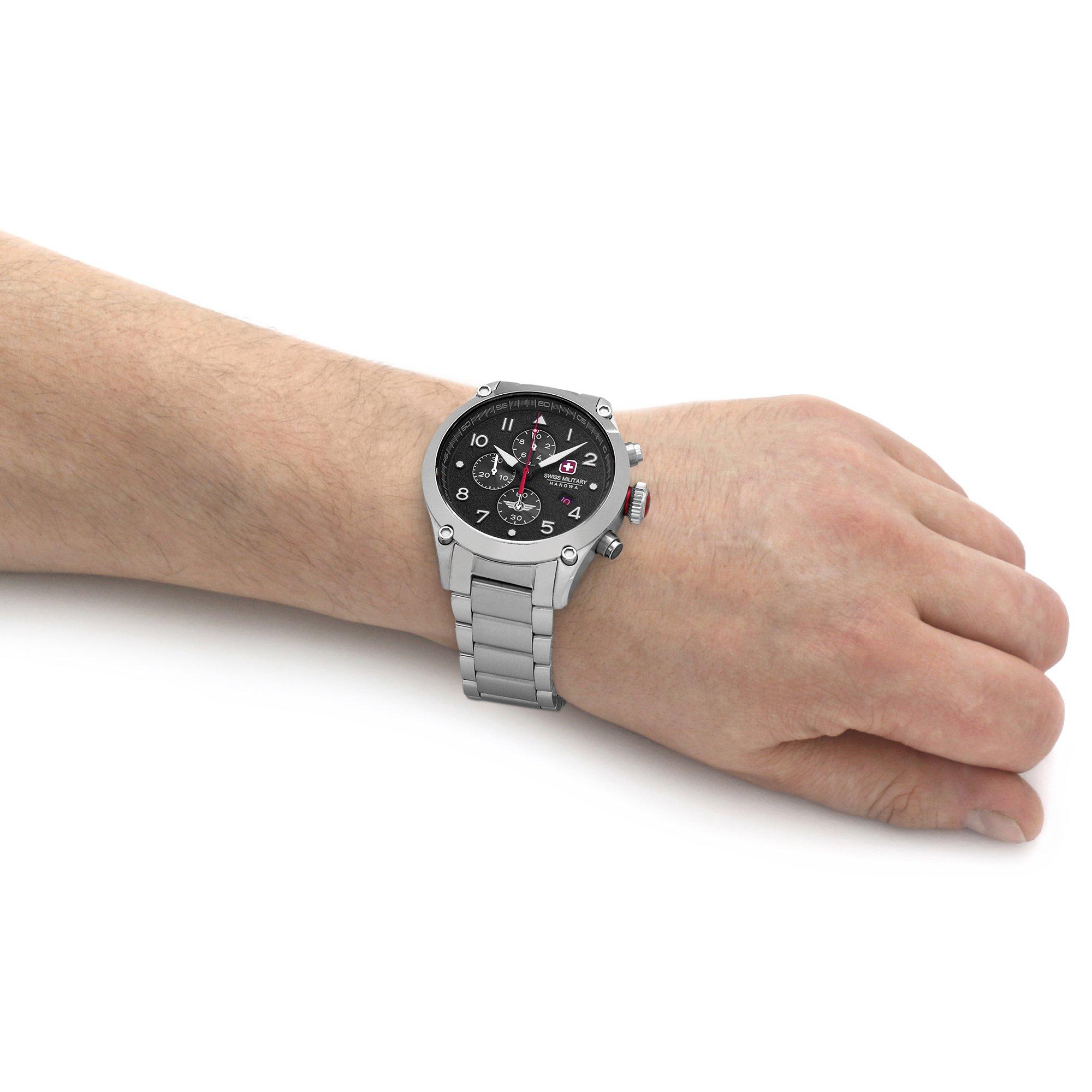 Swiss Military Hanowa Nightflighter Stainless Steel Sports Analogue Watch