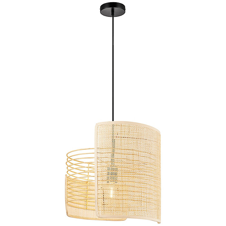 Suspension Jaffna réglable E27 IP20 60W Ø38 cm Nordlux naturel