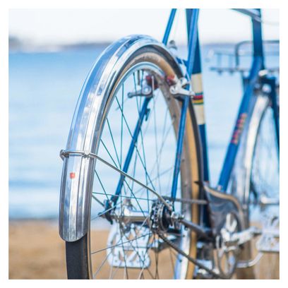 Paire de Garde-Boue VéloOrange 650mm Zeppelin Fenders 52mm Argent