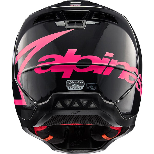 Alpinestars - Casque S-M5 Corp Noir / Rose fluo / Brillant