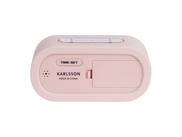 Alarm clock Gummy rubberized light pink