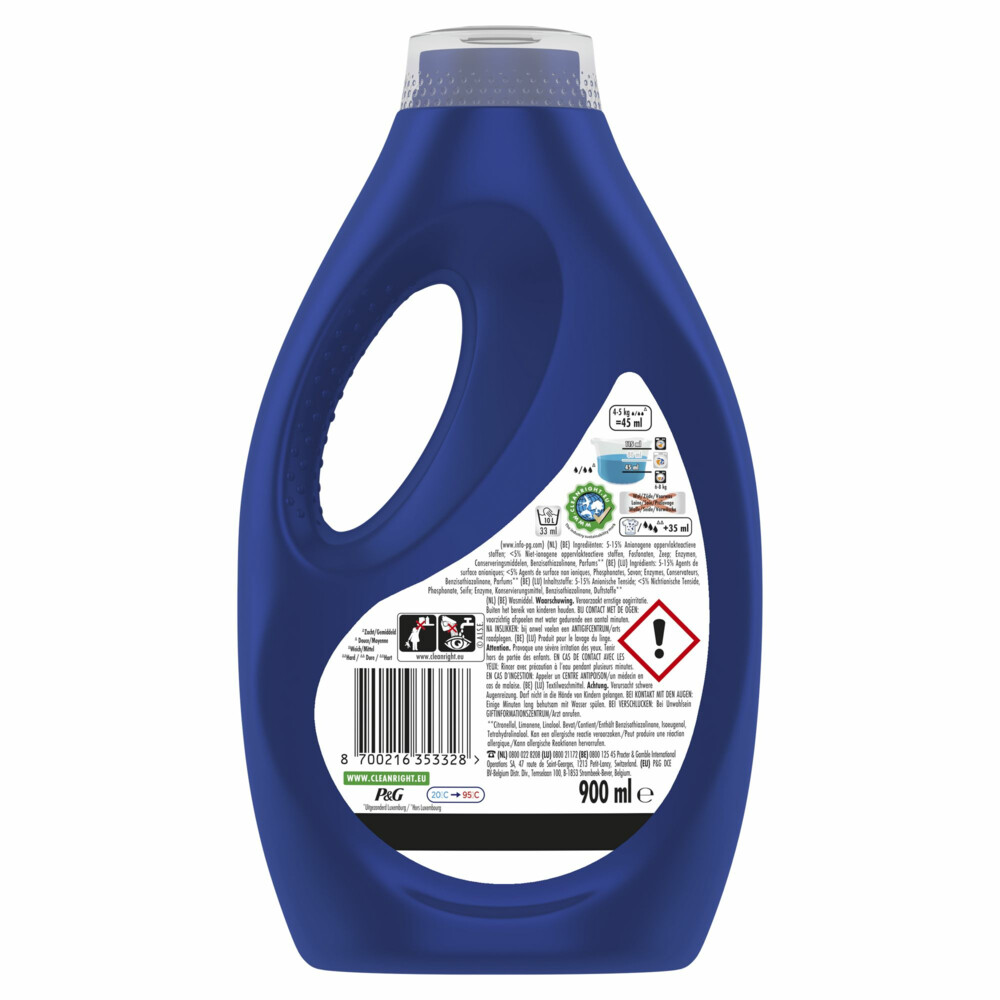 4x Lenor Vloeibaar Wasmiddel Amethist & Bloemenboeket 20 Wasbeurten900 ml