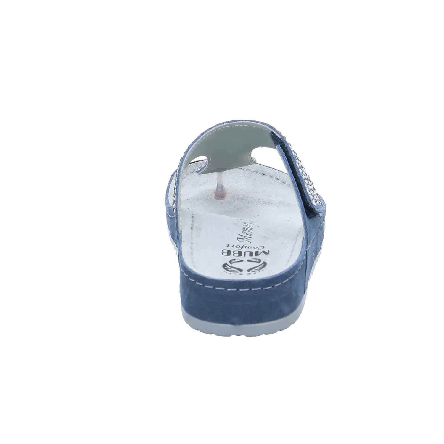 MUBB Bio-Zehentrenner Jeansblau Leder