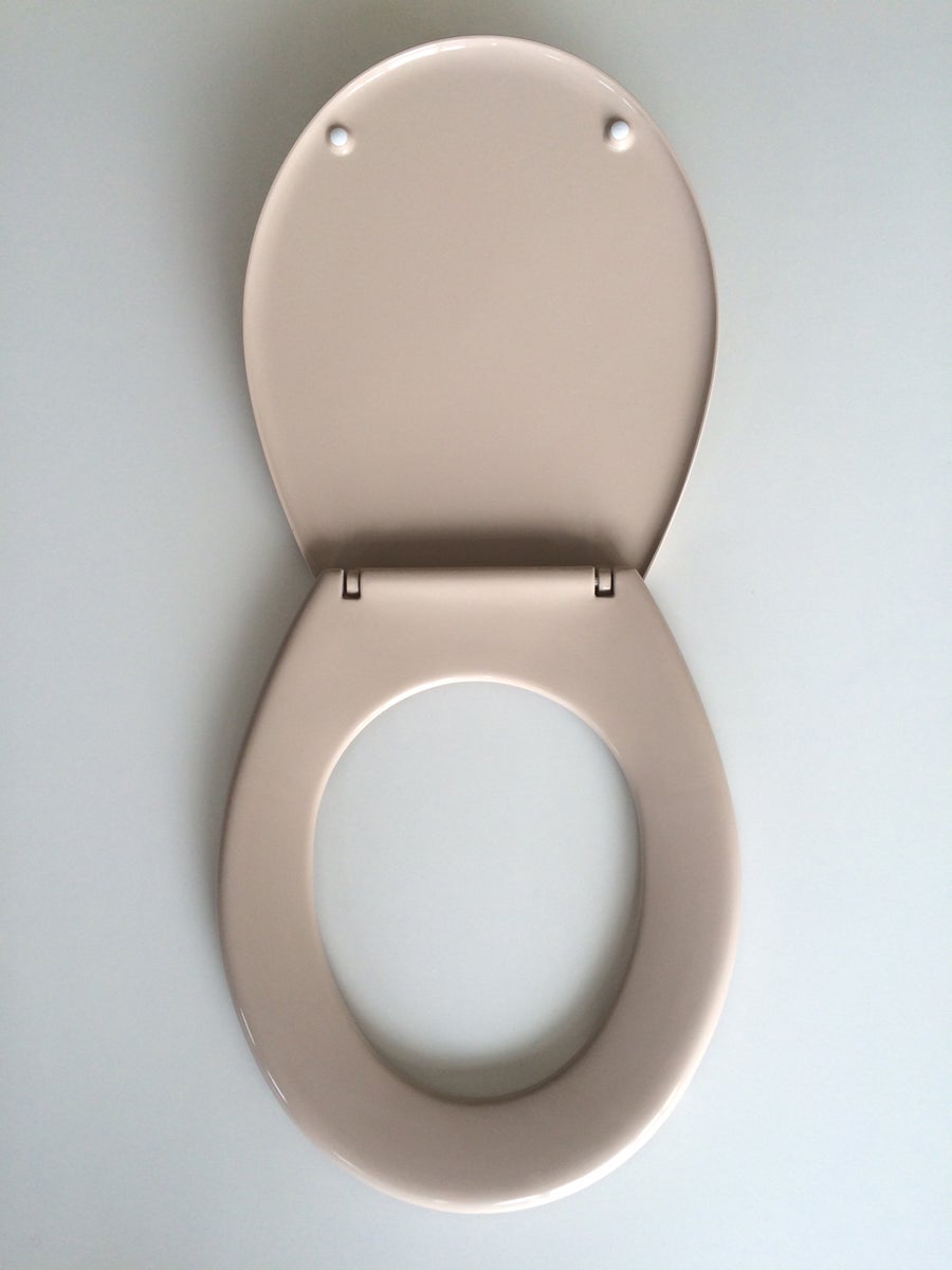 Klassieke toiletzitting Bernina beige, Duroplast, past op alle gangbare toiletten