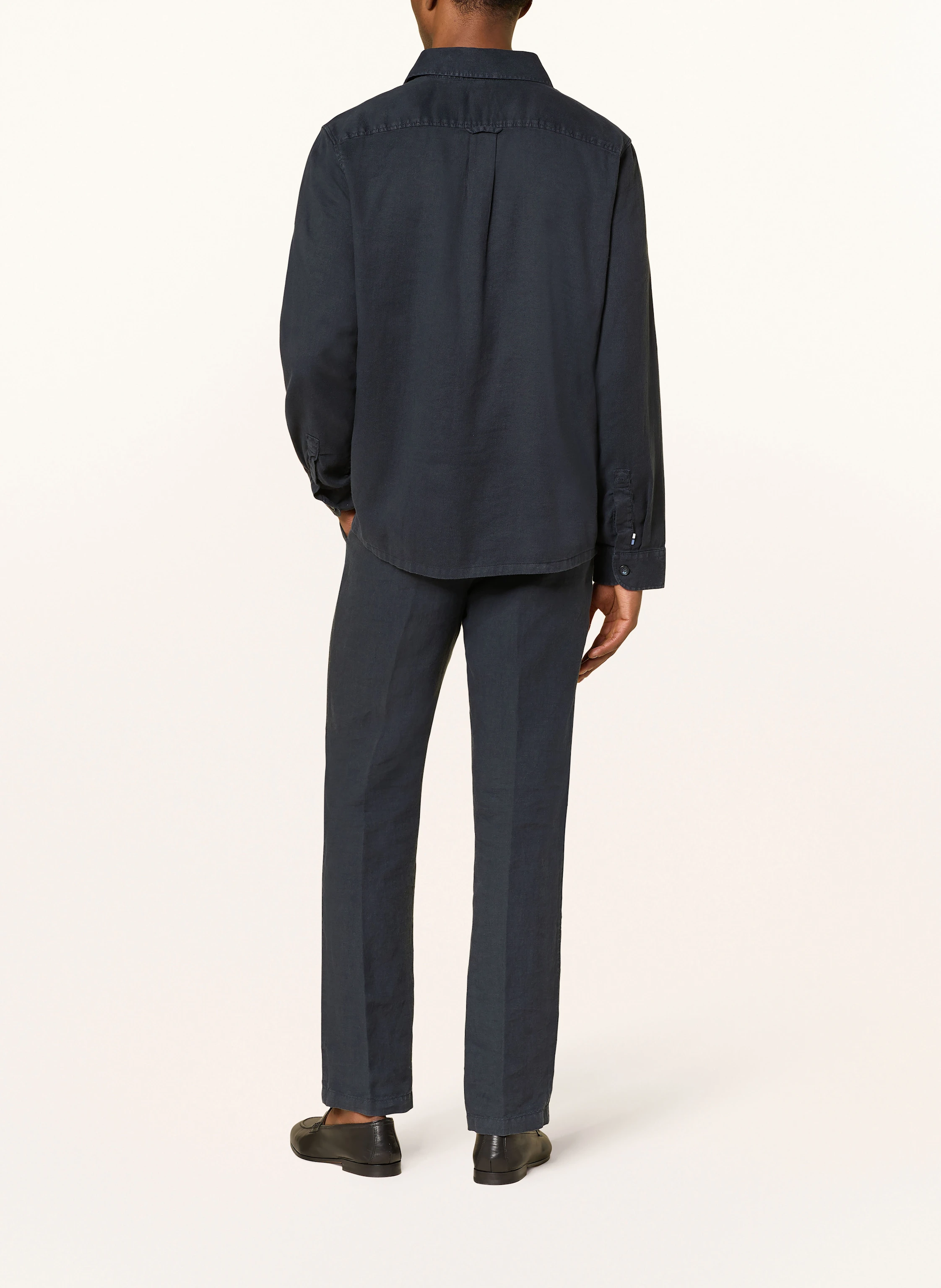 OLYMP Overshirt Casual regular fit mit Leinen