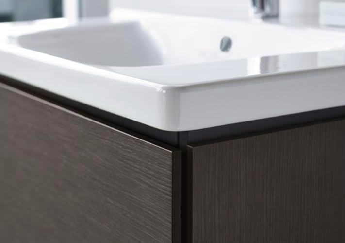 Duravit L-Cube Waschtischunterbau wandhängend LC6133, 440x311 mm, 1 Tür, Anschlag rechts, für Viu 073345, LC6133R7979, Farbe: Nussbaum Natur Dekor
