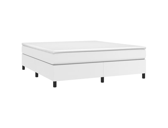 VIDAXL - Sommier 180 x 200 Sommier à ressorts de lit blanc 180x200 cm similicuir
