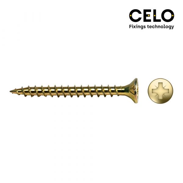 Celo Caixa 250 Uni. Parafuso para Madeira Escariador Pozi Din/ref Vlox 6x40 Bicrom. lubr. - 17338