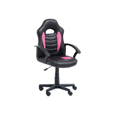 Fauteuil gamer ANZIO - accoudoirs fixes - noir et rose