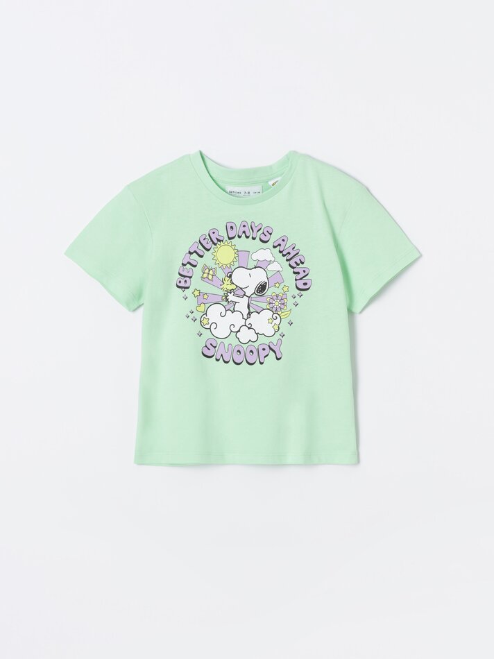Camiseta estampada Snoopy Peanuts™ - Verde menta