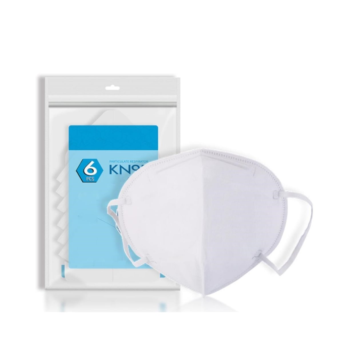 FFP2 munnbeskyttelse - ansiktsmaske - KN95 respirator 6 stk