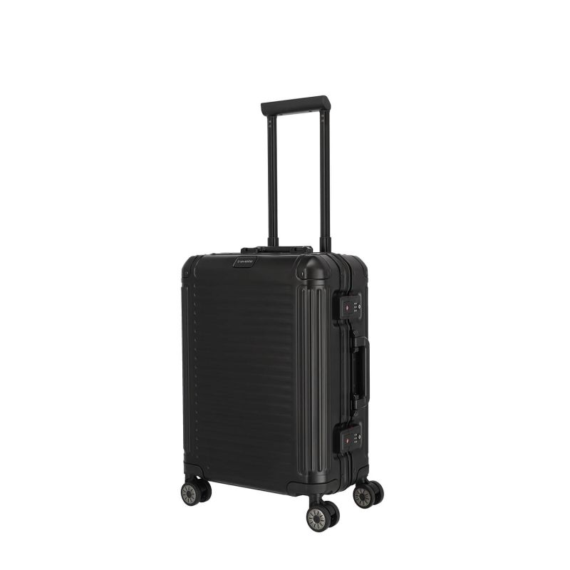 Valise cabine rigide Next Aluminium 55 cm Noir
