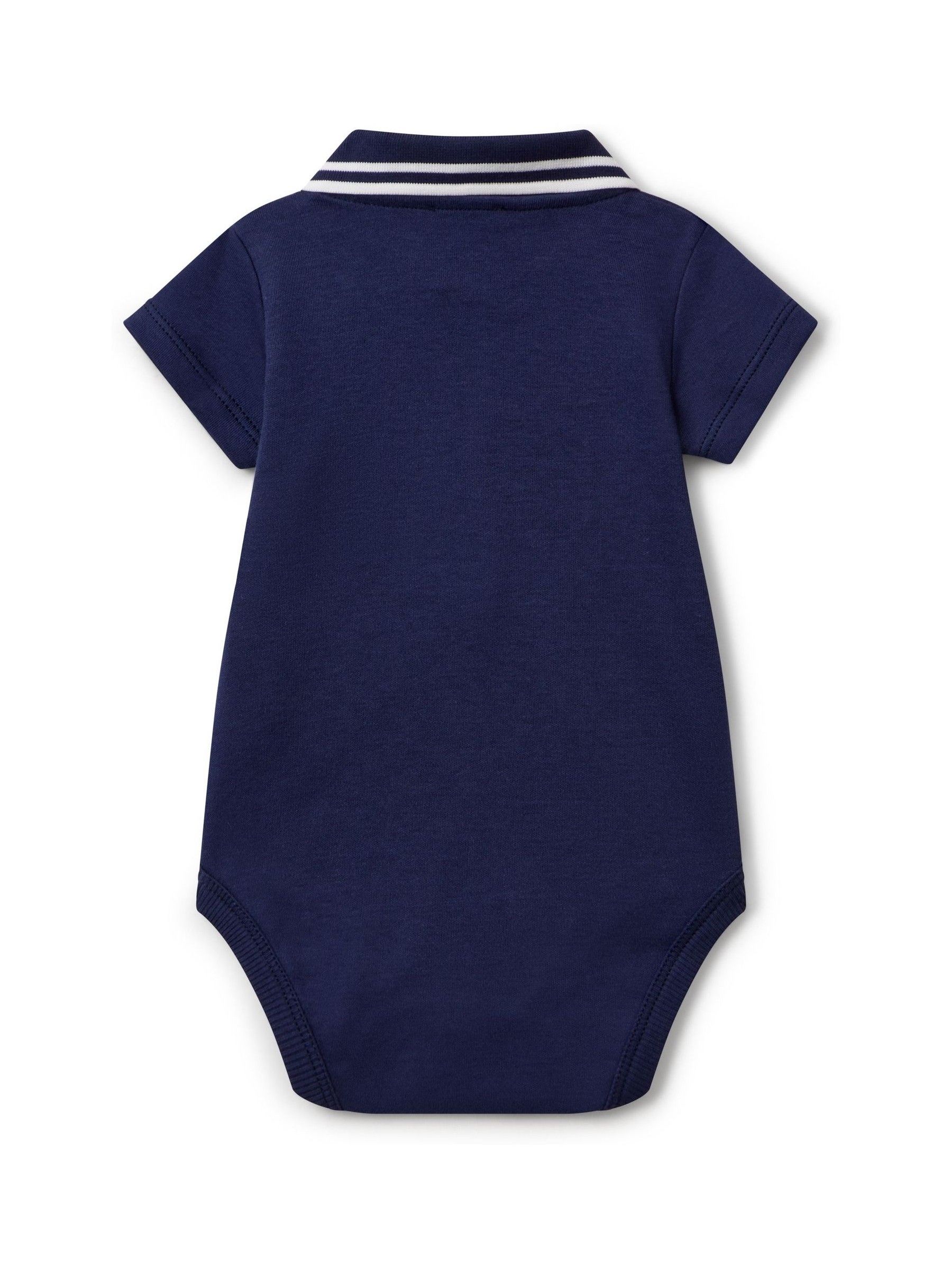 Marineblauw - Benetton Baby Piquet Grow Bodysuit