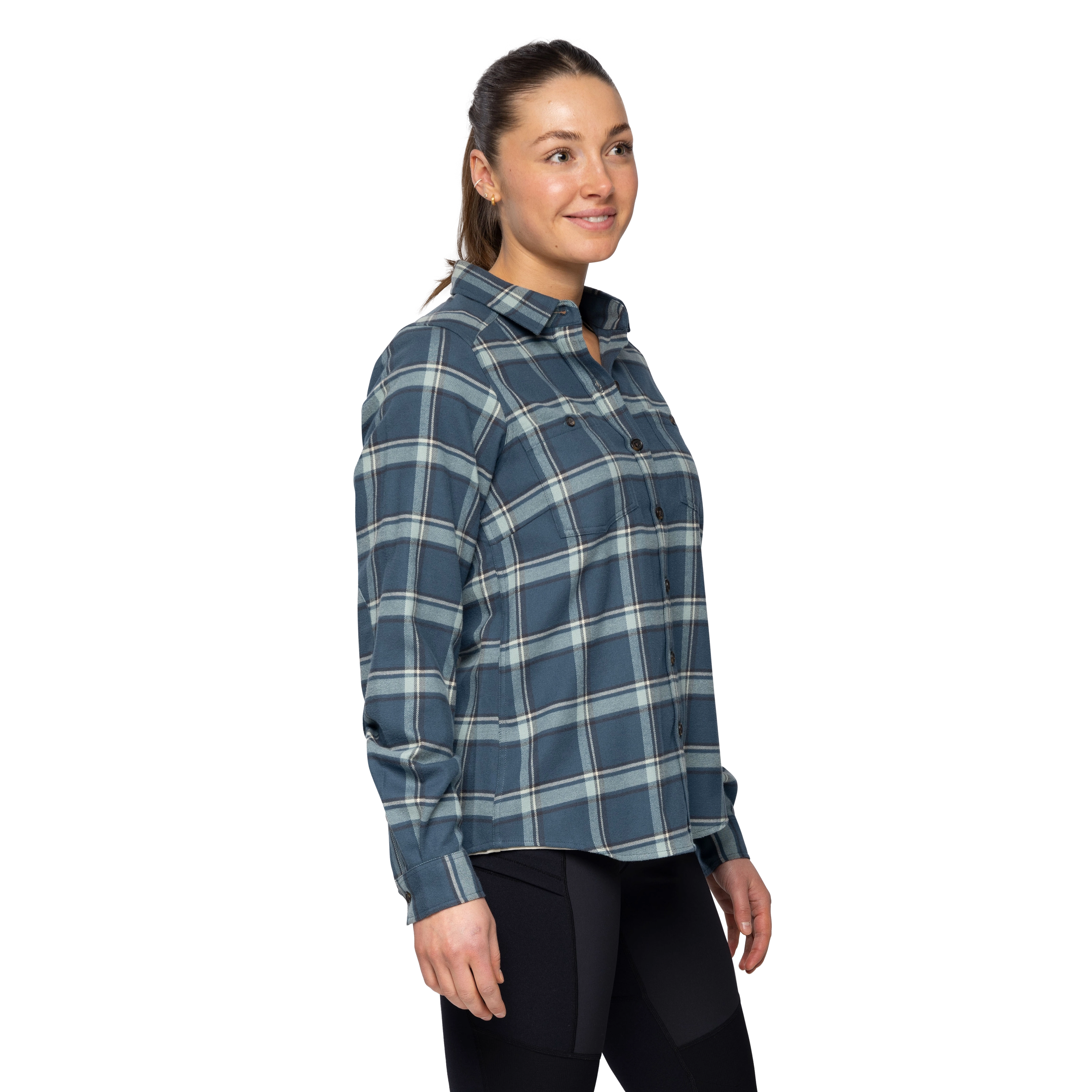Tovdal W Shirt Orion Blue / Misty Forest Check