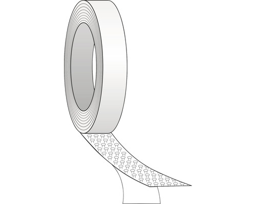 Klittenbandsluiting 9,5 mm x 560 cm transparant