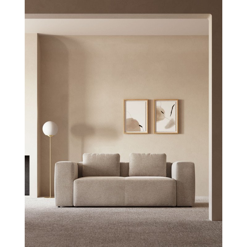 Canapé Blok 2 places beige 210 cm