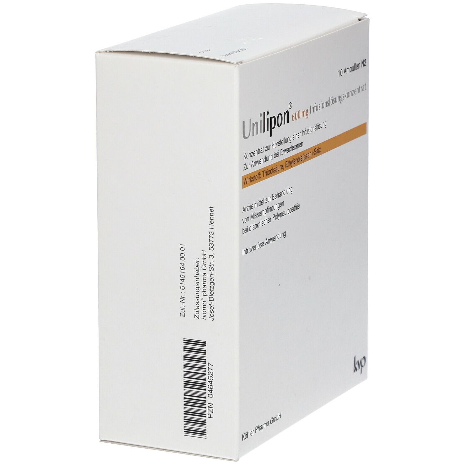 Unilipon® 600 mg Infusionslösungskonzentrat