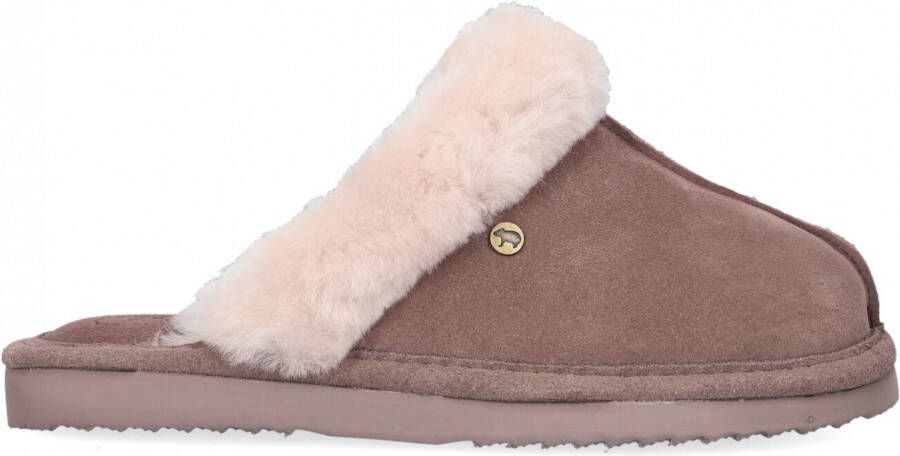 WARMBAT Pantoffels Dames Lismore Maat: 38 Materiaal: Suède Kleur: Taupe