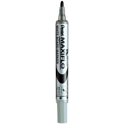 Pentel MAXIFLO - Brosse magnétique et 4 Marqueurs MAXIFLO - pointe ogive moyenne - couleurs assorties