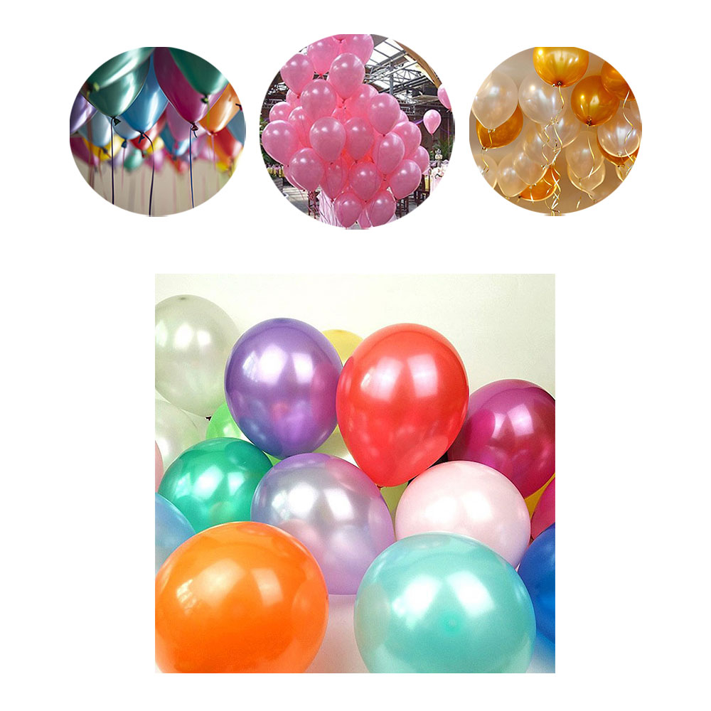 (20er Set) Ø30cm Party Deko Ballons Latex Luftballons Perlen - Bunt