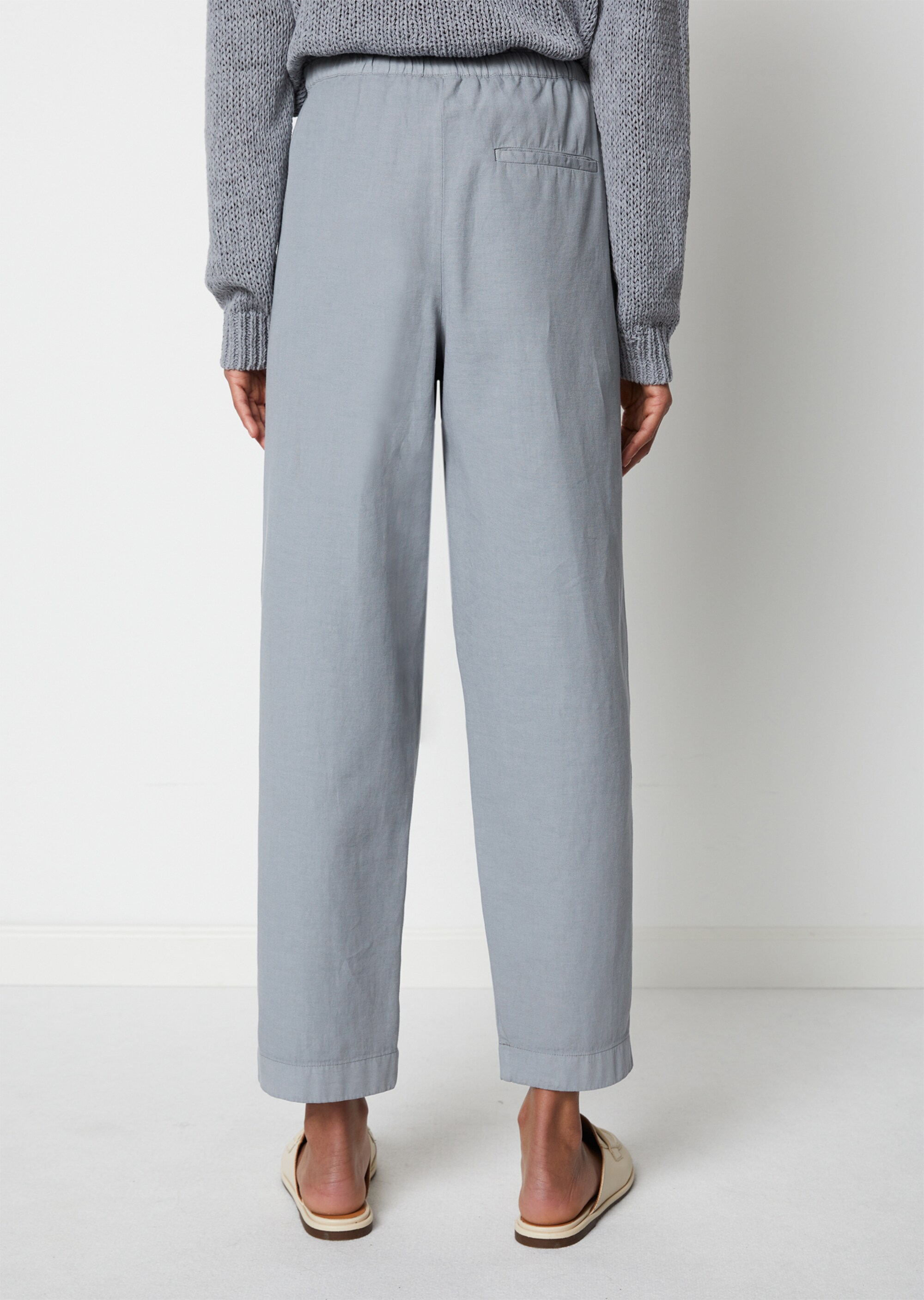Joggpants taperedaus Organic-Cotton-Leinen-Mix