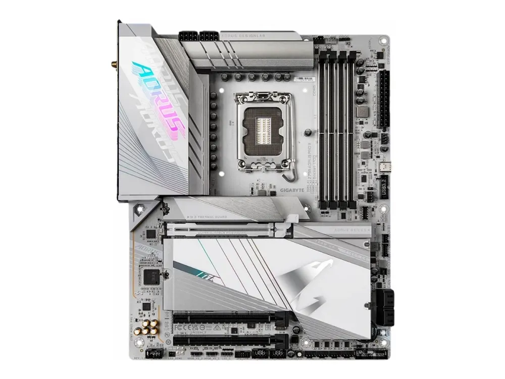 [OUTLET] - Gigabyte Z790 AORUS PRO X - Bundkort - ATX - LGA1700 sokkel - Z790 Chipset - USB 3.2 Gen 1, USB 3.2 Gen 2, USB-C 3.2 Gen2, USB-C 3.2 Gen 2x2 - 5 Gigabit Ethernet, Bluetooth, Wi-Fi 7 - onboard grafik (CPU påkrævet) - HD Audio (8-kanaler)