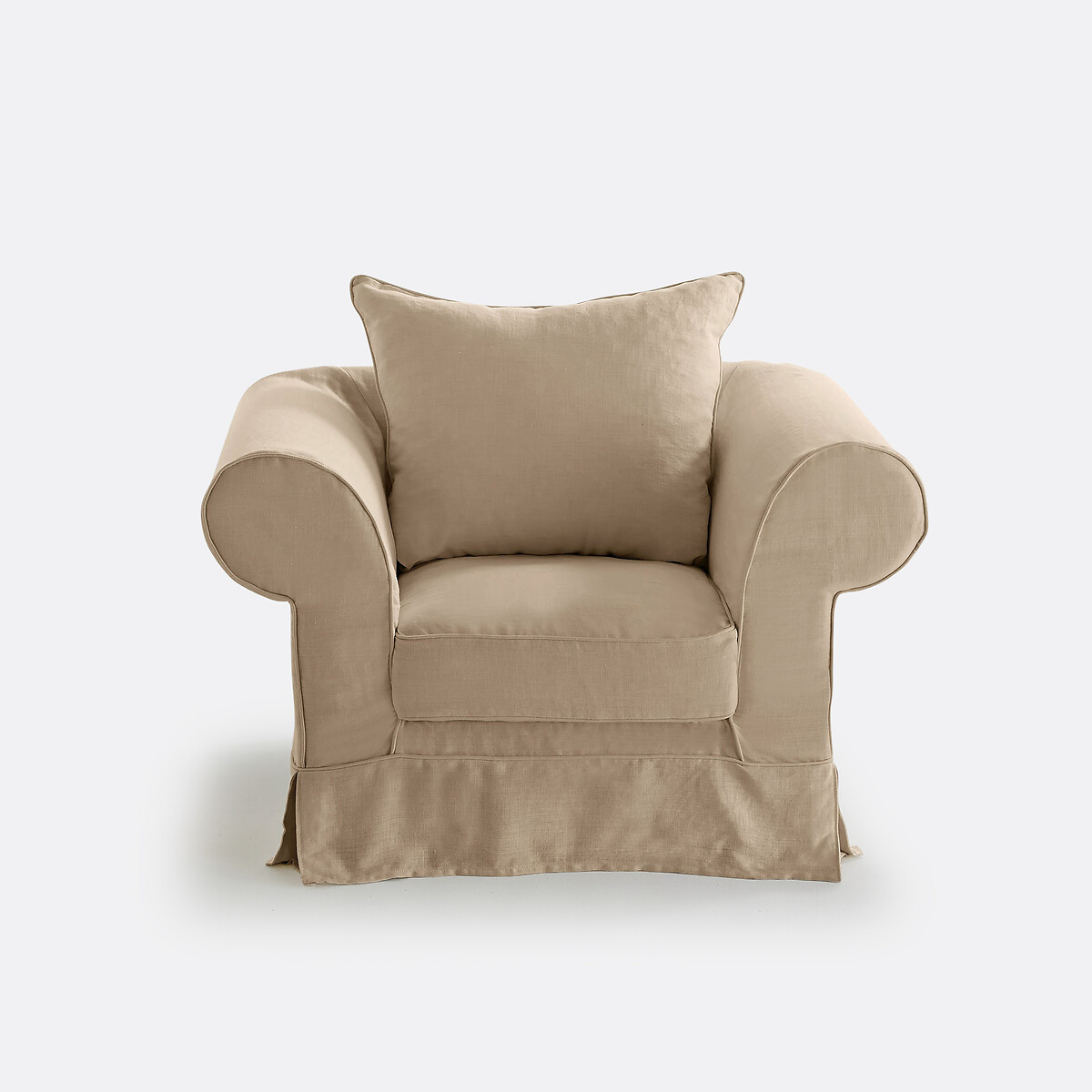 LA REDOUTE INTERIEURS<br>Poltrona de linho grosso, conforto superior, Adelia