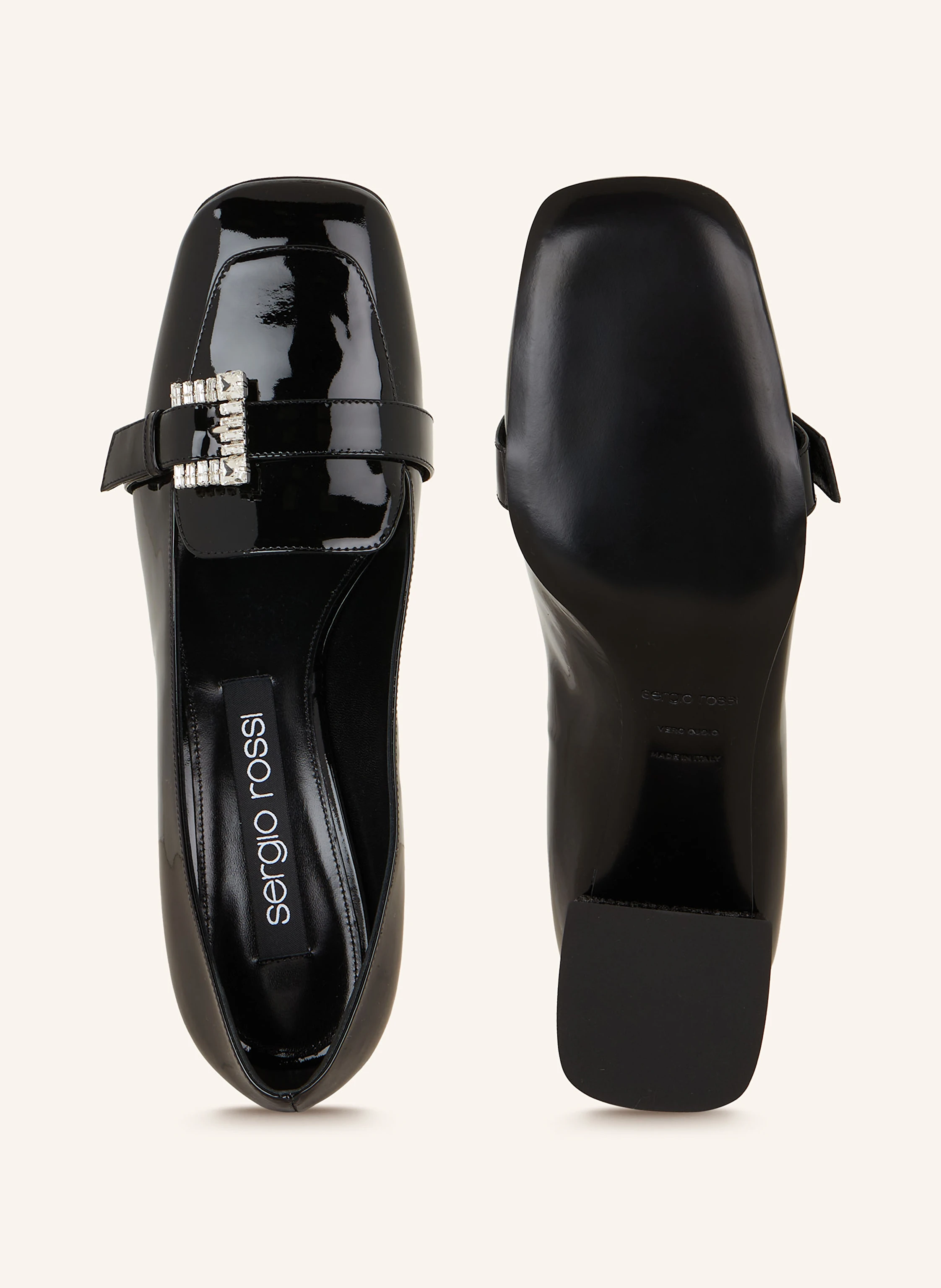 sergio rossi Lack-Pumps PUMP 45 mit Schmucksteinen