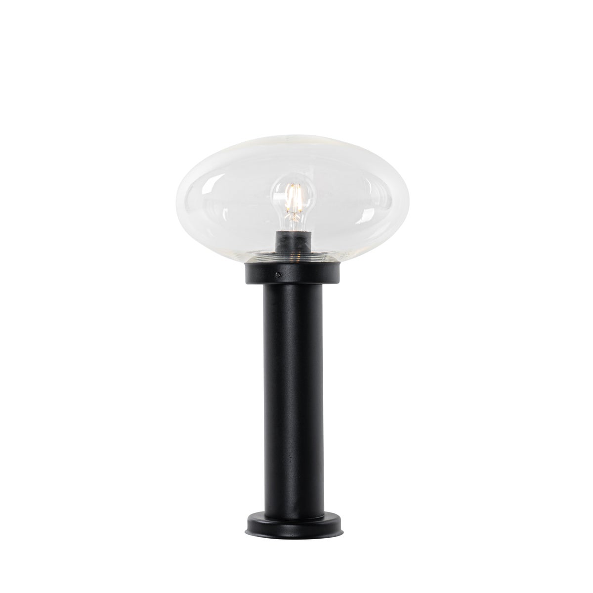 Moderne zwarte buitenpaal 50 cm - Elly