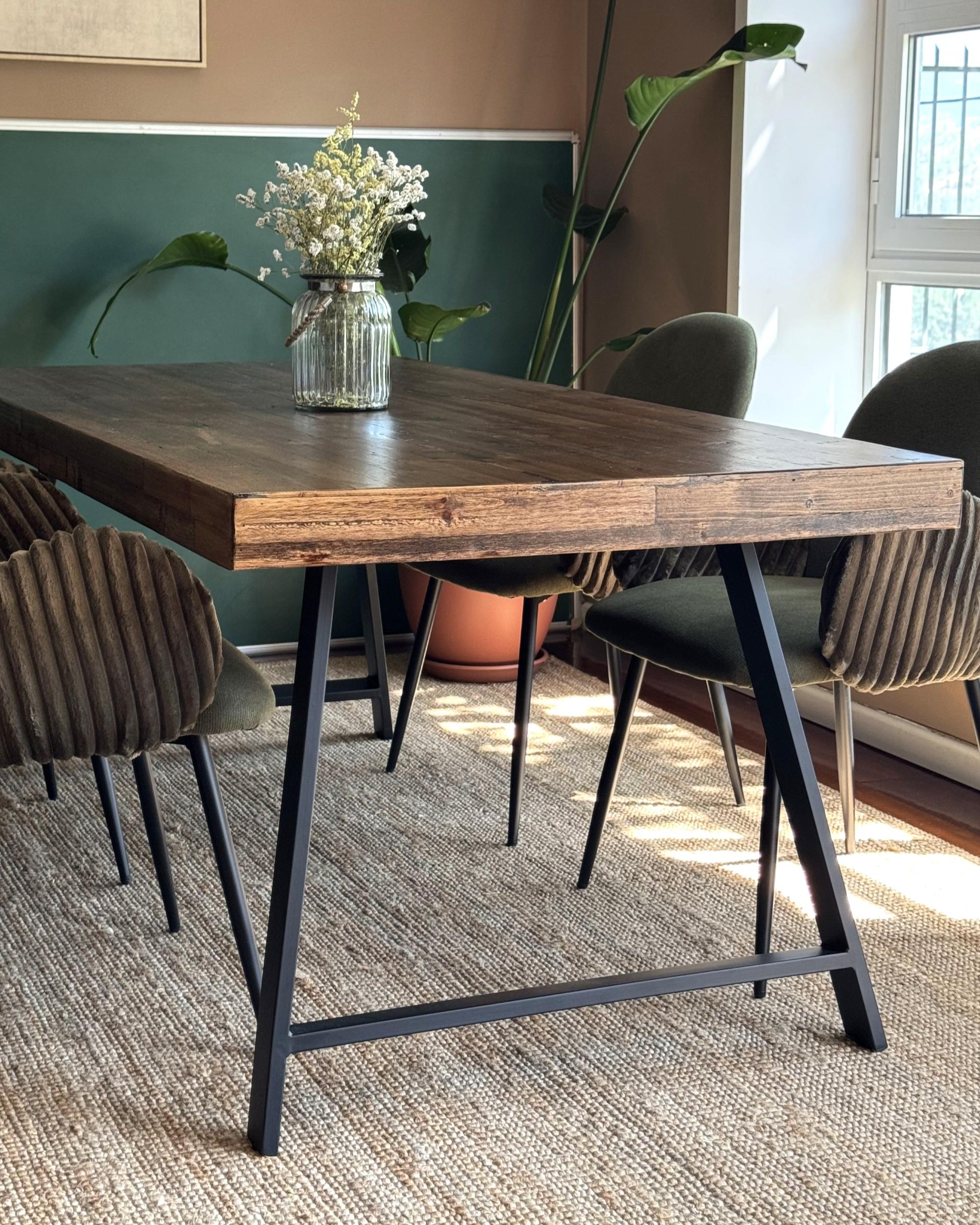 Eettafel WARTON Donkerbruin 90 cm Dennenhout 180 cm