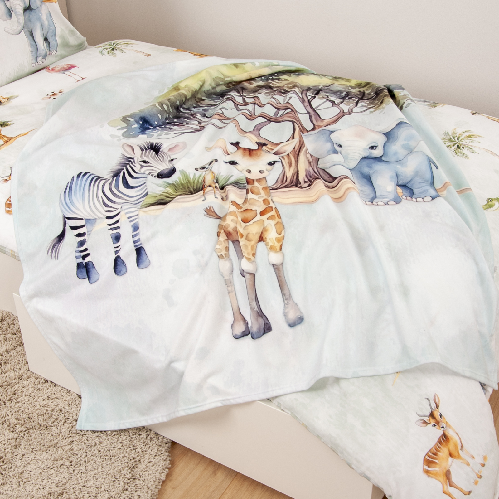 Soft-Fleecedecke Safari - multicolor - 130x160 cm