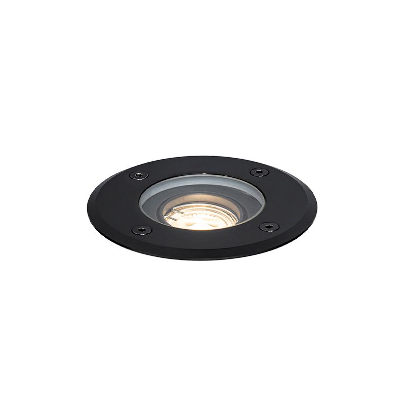 Moderne buiten grondspot zwart 35 mm verstelbaar IP65 - Delux