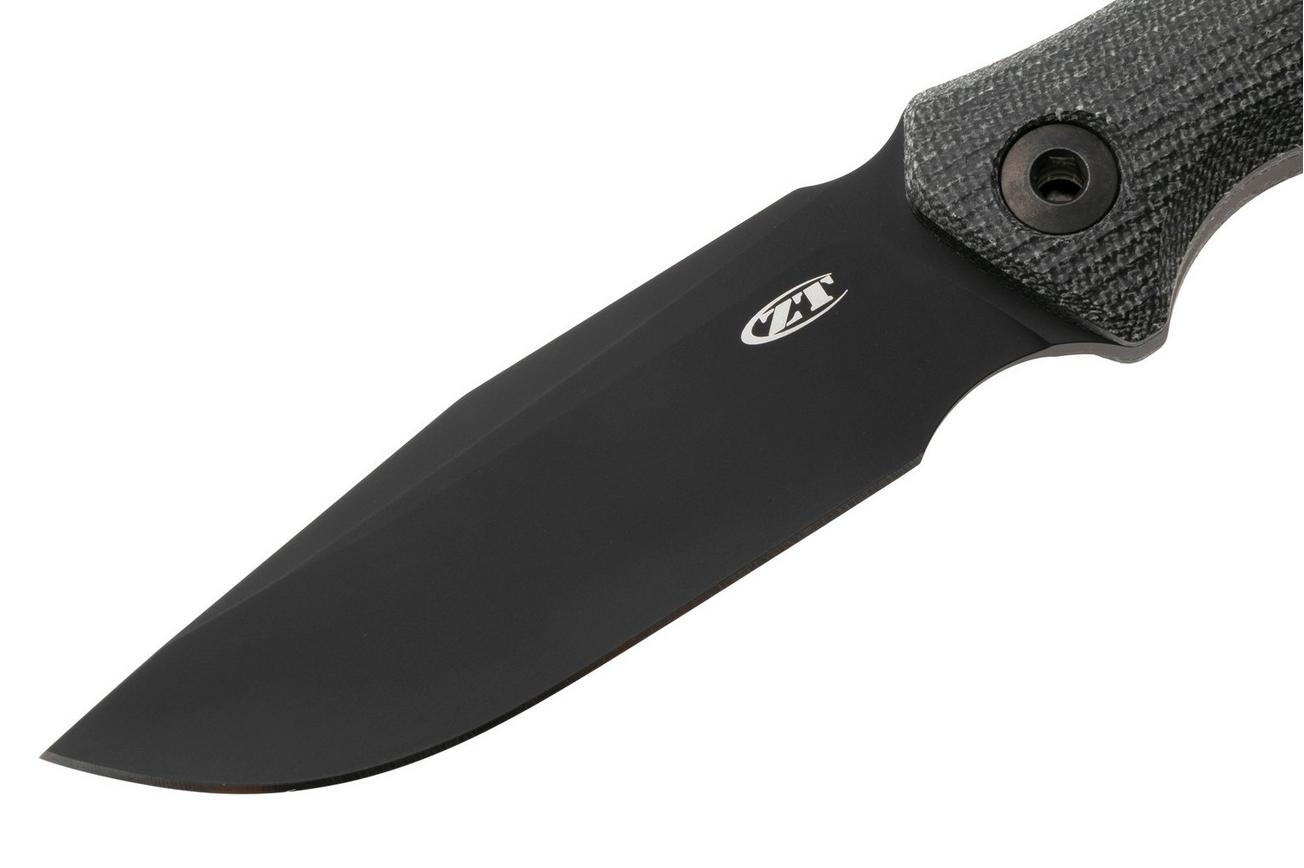 Zero Tolerance 0004BLK, Black CPM Cru-Wear, Black Micarta vaststaand mes