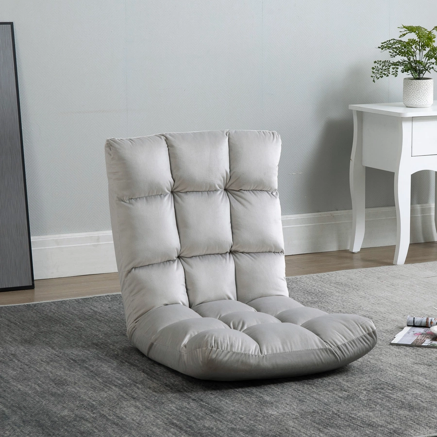 HOMCOM Bodensessel 3-in-1 grau
