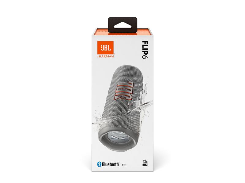 JBL Bluetooth Speaker Flip 6 Grau Wasserdichter und kraftvoller Bluetooth Speaker