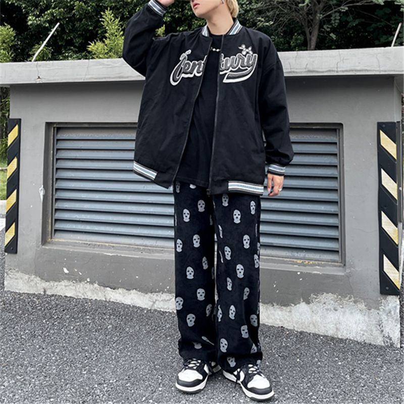 Zentrus - All-Over Print Straight Leg Corduroy Broek