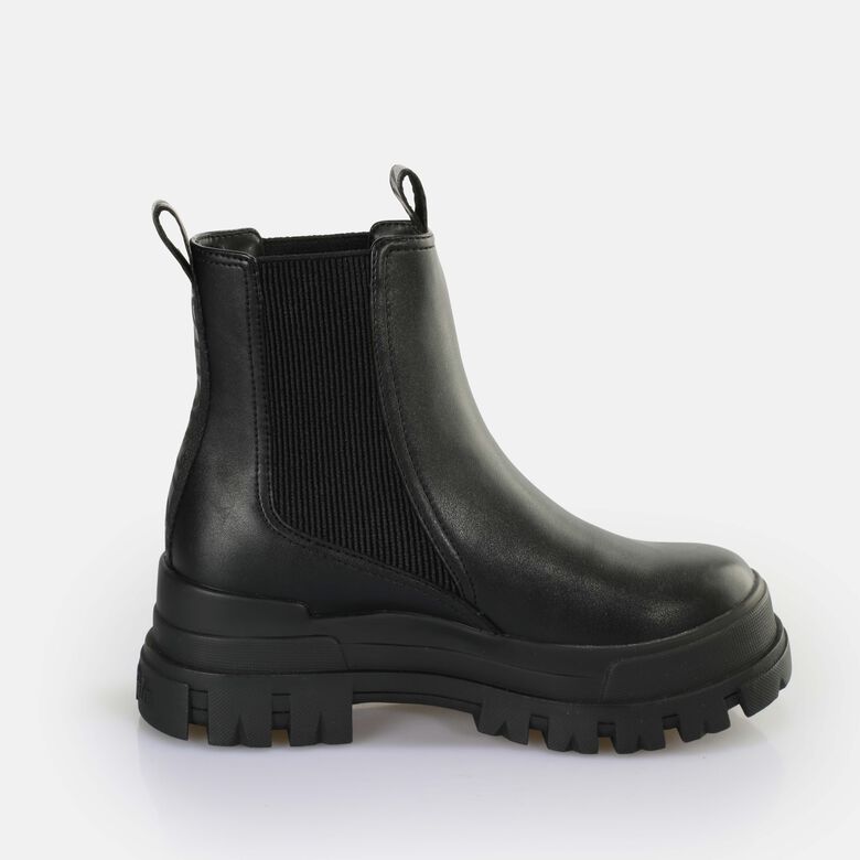Aspha Chelsea Mid Bottines vegan, noirnoir