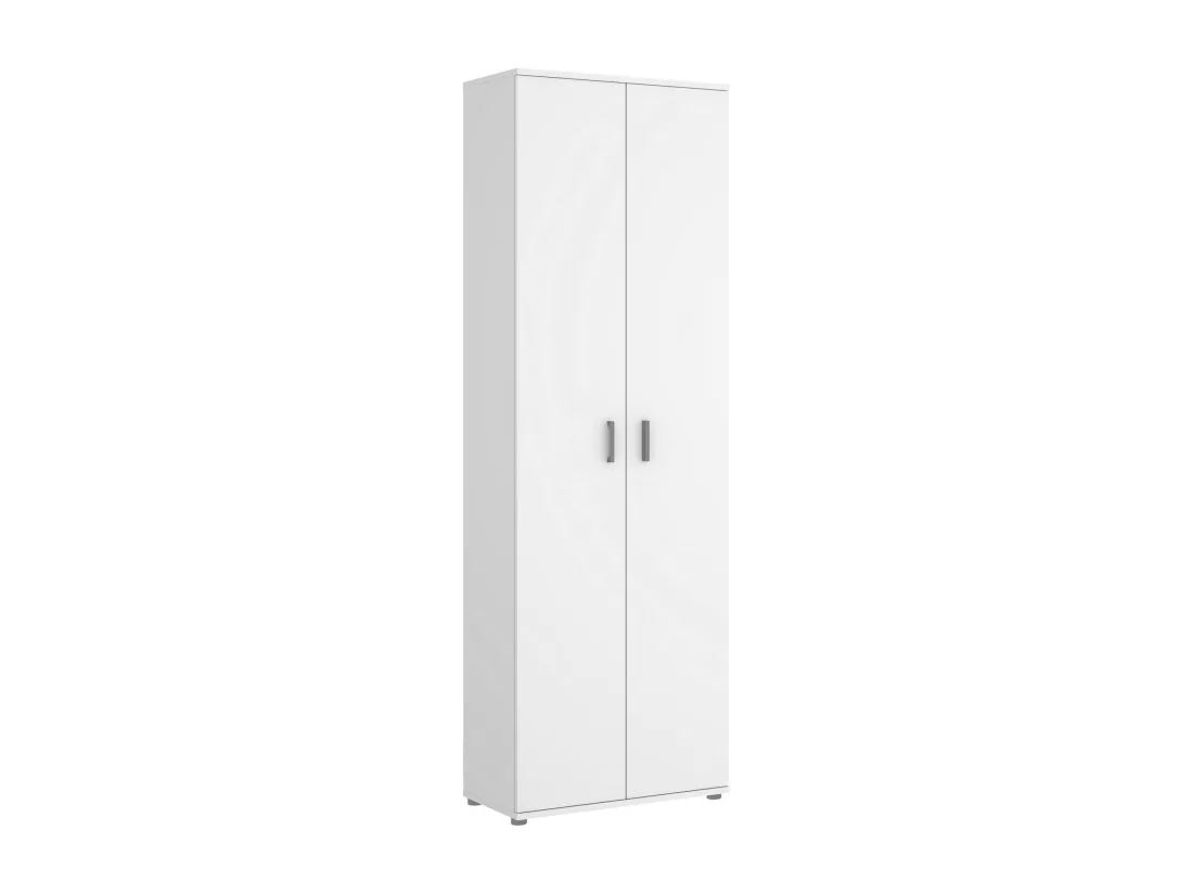 Dmeg armoire polyvalente, armoire à chaussures multifonctionnelle, armoire 2 portes, 61x35h190 cm, blanc