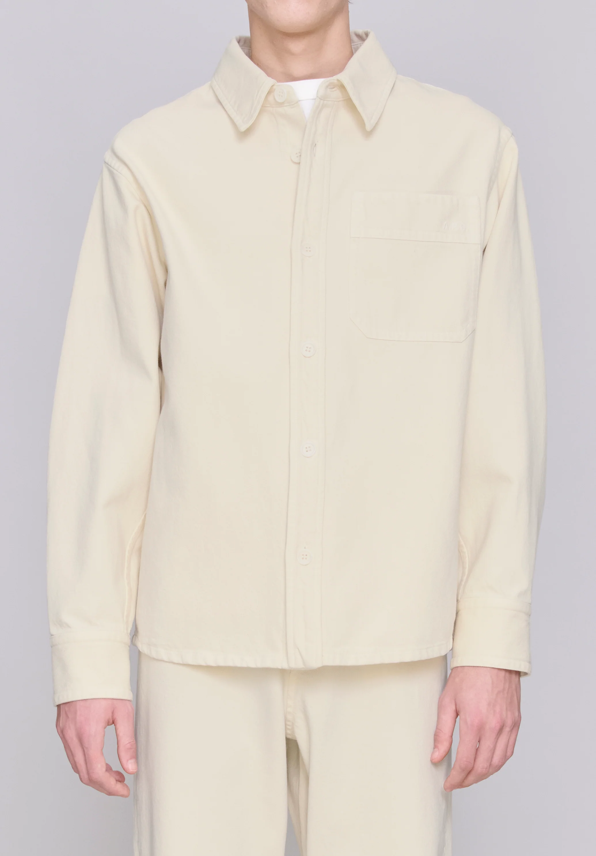 surchemise basile brodee poitrine - Creme
