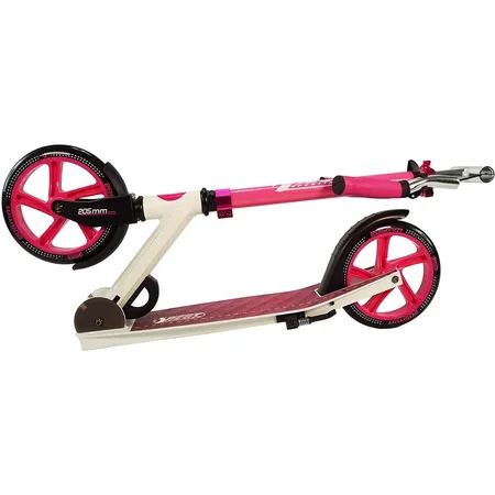 BEST Sporting Scooter 205er aus Aluminium mit ergonomischen Griffen, Tretroller in pink/weiß