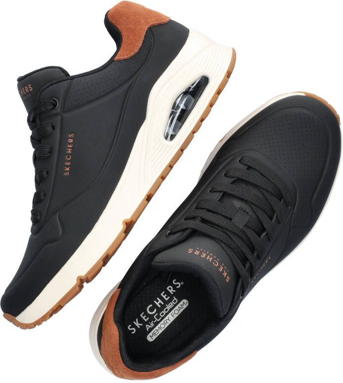 Skechers Air-Cooled Memory Foam Jogging Sneaker Black Heren