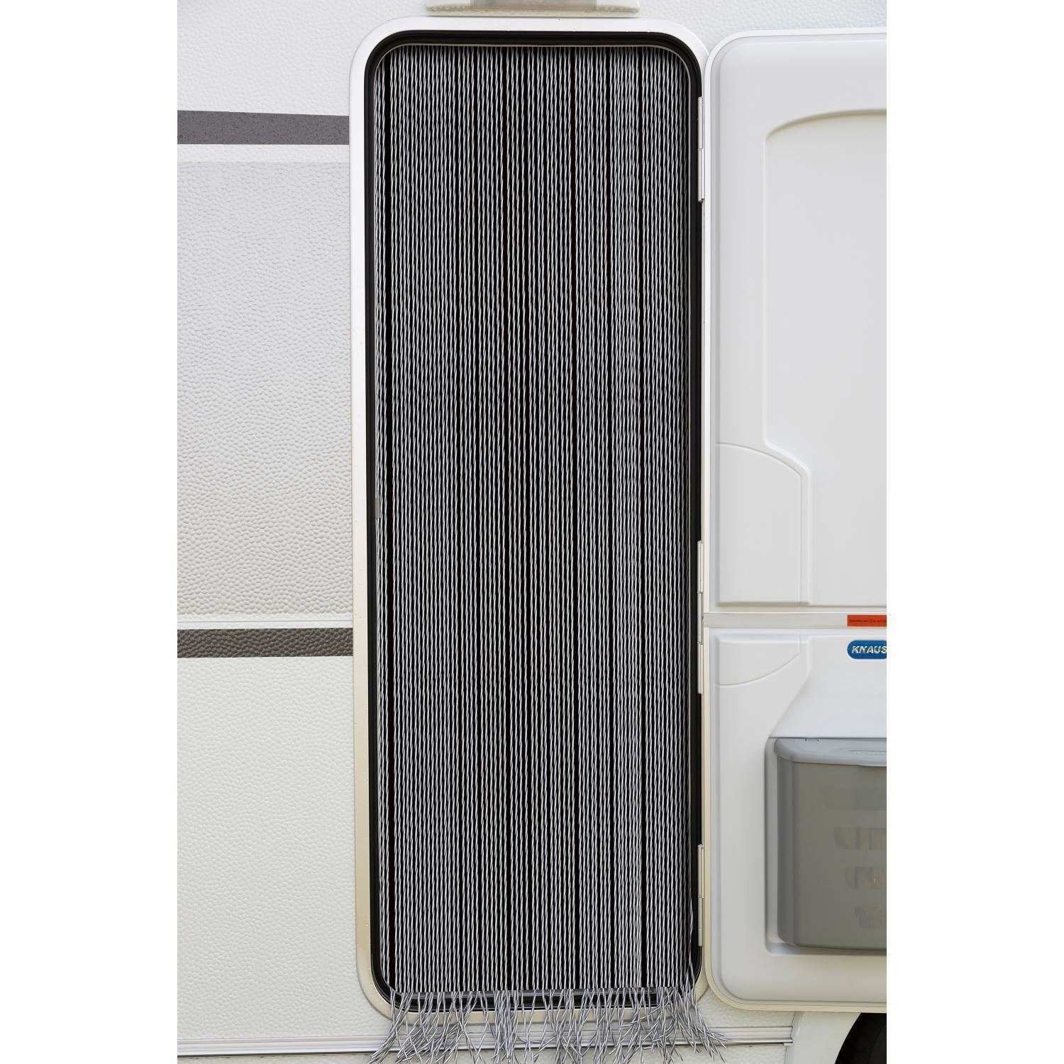 Türvorhang STRING 100% PVC, 60x190cm, weiß/grau