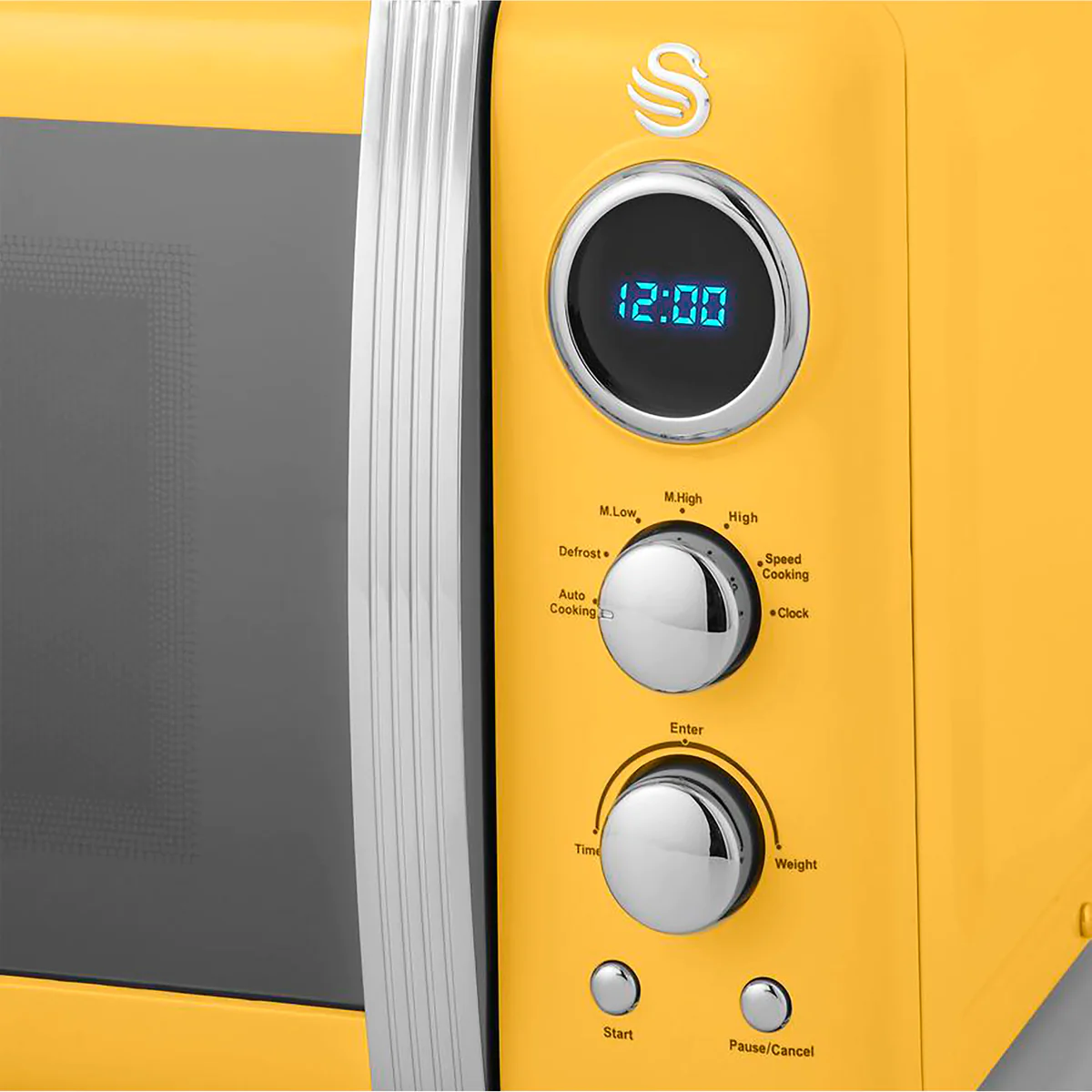Retro Micro-ondes Numérique 20L, 5 Niveaux Puissance, Décongélation, M