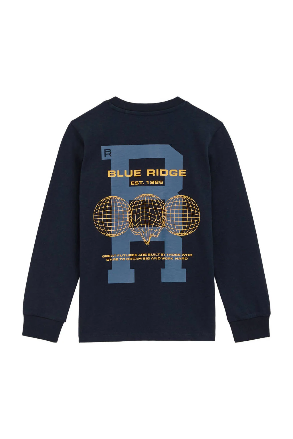 WE Fashion Blue Ridge longsleeve donkerblauw