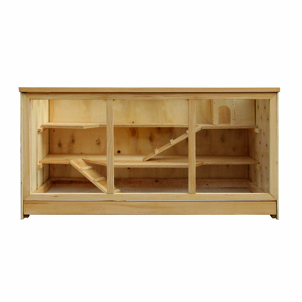 Grande cage pour hamsters petits rongeurs souris rats grange 115 cm abri bois