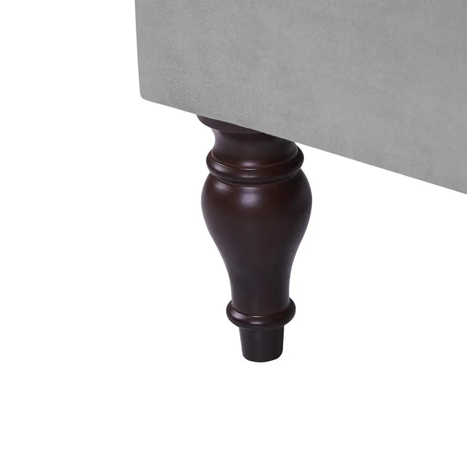 PESSAC - Chaise longue - Grijs - Rechterzijde - Fluweel