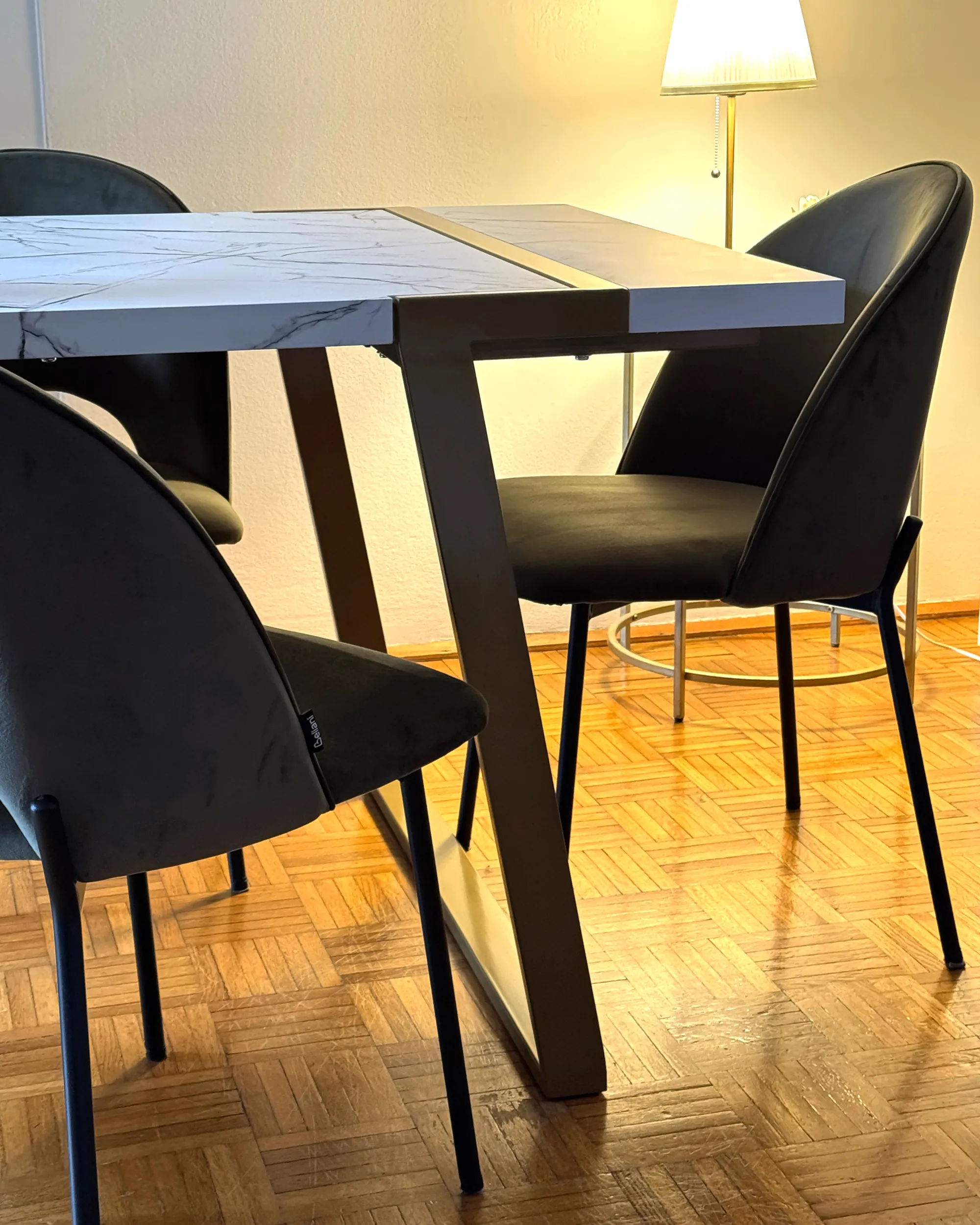 Set van 2 eetkamerstoelen COVELO Fluweel Donkergroen