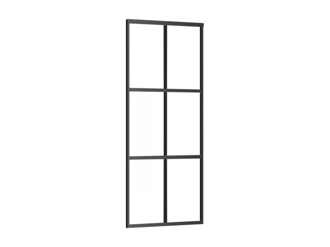 Porte coulissante et quincaillerie Verre ESG/Aluminium 76x205cm