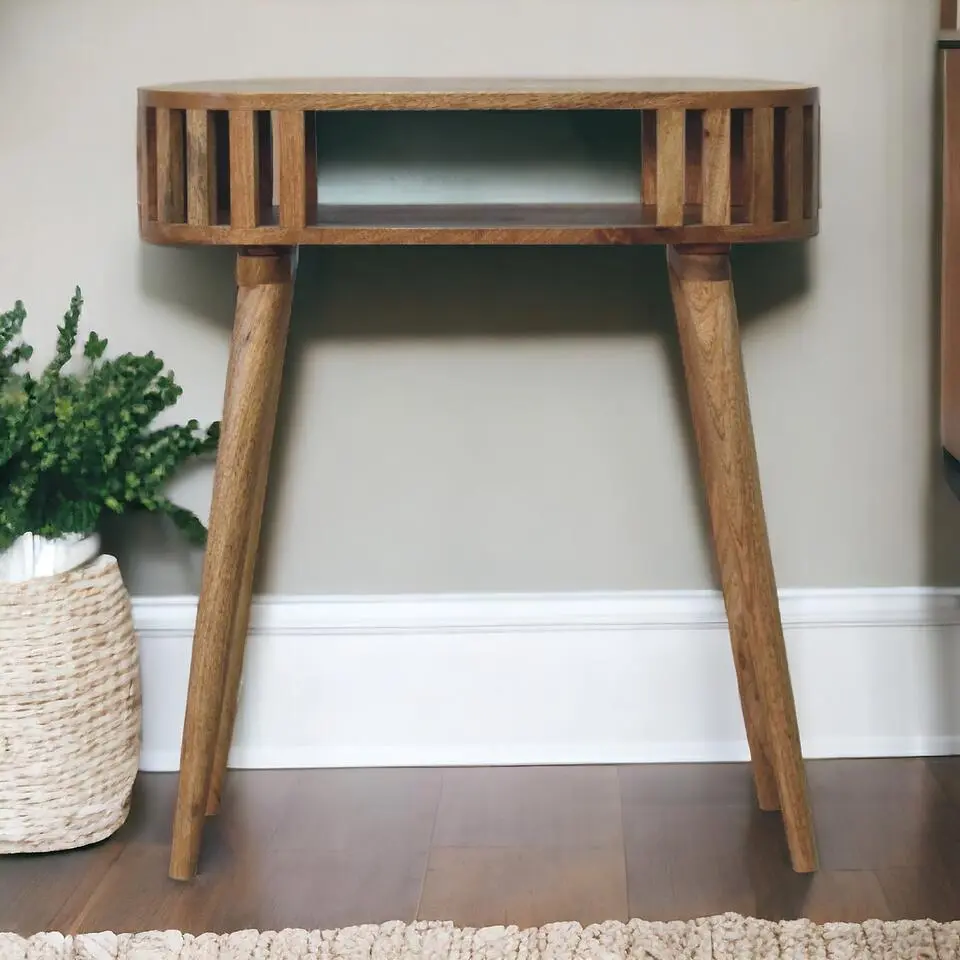 Ariella sidetable, 1 open plank, beige